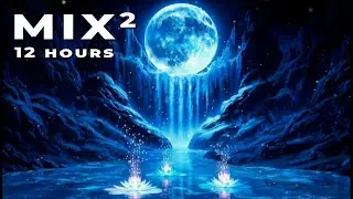 🌙 Celestial Waterfall Sleep Music &bull; 12 Hours Bioluminescent Calm ✨