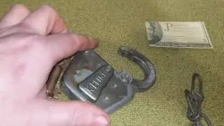 Elgin Joliet Line Railroad Keline lock and matching adlake key the dangers of selling railroad locks