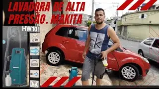Testando a Lavadora de alta pressão Makita HW101.  (video 2)
