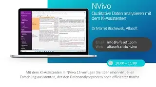 NVivo – Qualitative Daten analysieren mit dem KI-Assistenten (Alfasoft Online Demo Days 2025)