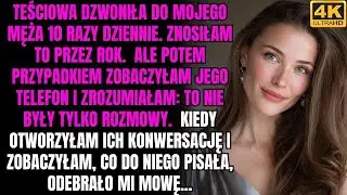 Otworzyłam rozmowę i byłam w szoku! Tajny plan  Teściowa żądała TEGO od mojego męża…