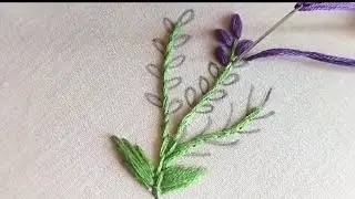 lavender embroidery flower hand embroidery, hand embroidery flower hand embroidery simple flower