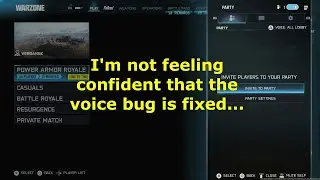 COD:Warzone on PS4 &ndash; Voice Bug Fixed? &ndash; Not Sure