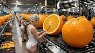 Inside a Modern Orange Juice Factory: From Fresh Harvest to Bottled Beverage (Full Process)
