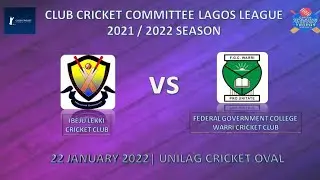 2021 / 2022 CLUB CRICKET COMMITTEE LAGOS LEAGUE || IBEJU-LEKKI CC 1 vs FEDERAL GOVERNMENT COLLEGE&hellip;