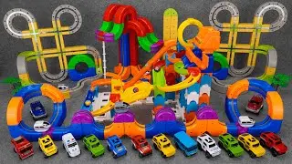28 minutes of satisfying Roller Lego track & High speed off-road vehicle track toy ASMR | Toy review