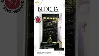 Buddha with wall water fountain #garden #interior #waterfountain #indoorfountain