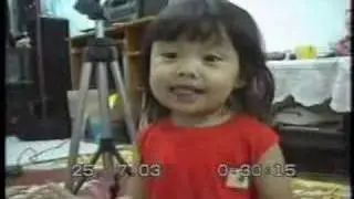 Cute girl singing