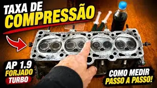 Como medir a taxa de compressão e cilindrada do motor. Gol AP 1.9 forjado Turbo.