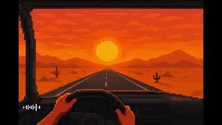 relaxing at sunset driving #relaxing #relaxingmusic #driving #sunset #retro #pixelart