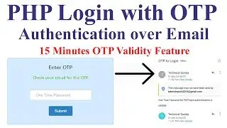 PHP Login with OTP Authentication over Email | 15 Minutes OTP Validity Feature 🔥🔥