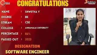 Student Placement Story From QSpiders/JSpiders | Chrompet Chennai