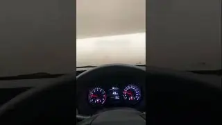 &ldquo;Road gayab, visibility zero&hellip; par throttle slow. #sandstorm #travelvlog #viral #trending #FYP