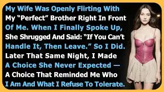 My Wife Was Openly Flirting With My “Perfect” Brother Right In Front Of Me. When I Finally Spoke...