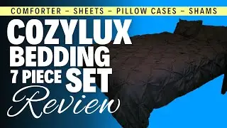 CozyLux Queen Comforter Set Review | 7-Piece Black Bed in a Bag &ndash; Luxury Pintuck Bedding