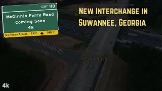 New interchange at McGinnis Ferry Road | Drone flyover (4k)