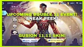 DOUBLE 11 EVENT SNEAK PEEK! GUSION 11.11 SKIN MOBILE LEGENDS BANG BANG