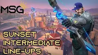 VALORANT |  Brimstone Intermediate Line-up Guide Sunset (NO BS)