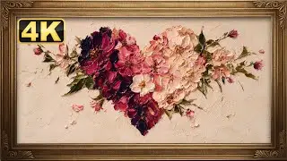Valentine&rsquo;s Love in Bloom &bull; Floral Heart &bull; Frame TV Art 4K