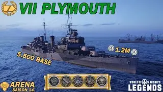 PLYMOUTH - Sollte verboten werden..  - Arena Saison 14. - World of Warships Legends