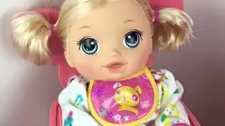 Crawling Baby Alive Go Bye-Bye Doll Morning Routine Feeding and Diaper Change