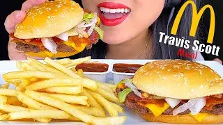 ASMR McDonald’s BACON CHEESEBURGER & FRENCH FRIES 먹방 MUKBANG *Travis Scott Meal* (Eating Sounds)