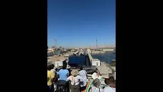Going through Esna Lock on our Nile Cruise