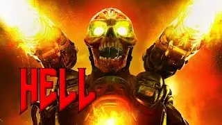 DOOM 4 (2016) - Hell Level Gameplay Walkthrough and Secrets - Gauss Cannon