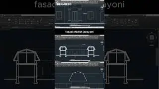AutoCAD da fasad qanday chiziladi  #shorts #project #design