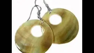 Shell Earrings | Inlayed Shell Earrings | Polished Sea Shells Jewelry