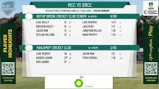 Manjimup Cricket Club v Boyup Brook Cricket Club Seniors