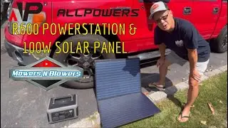 ALLPOWERS 299Wh 600W Portable Power Station R600 LiFePO4 Battery Backup w/SP027 IP66 Solar Panel kit
