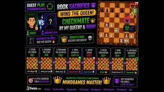 PC play 4|#rook  Sac 😈 Wins the #queen &rarr; #checkmate by my Queeny & Rook #chess #chessgame #mindgames