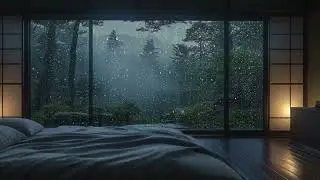🌧️ Rainy Night Window + Soft Piano | Relax & Sweet Dreams