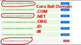 Cara Beli Domain TLD .com .net .id .org dll (Domain TLD Lainnya)