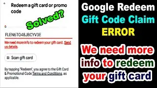 Google Redeem Code Claim ERROR - 