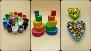 Hypnotic Bead Reversal, Xylophone Magic, Sorting Balls, ASMR Bead Tower, Marble Run Relaxation