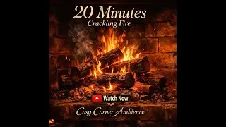 20 Minutes Relaxing Fireplace Sounds - Cozy Firewood Burning For Relaxing | Cosy Corner Ambience