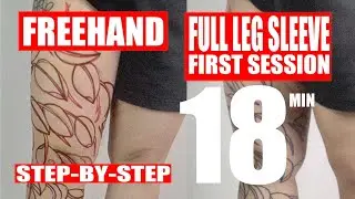 Botanical Blackwork Journey: Massive Leg Sleeve Project Session 01