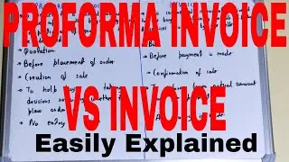 Proforma Invoice vs Invoice|Difference between proforma invoice and invoice|Invoice and proforma