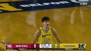 Aday Mara ALLEY-OOP DUNK on the First Play vs. Ohio State | Michigan Basketball