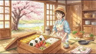 Cherry Blossom Bento 🌸🍱 | Sakura Picnic by the River (Ghibli Style ASMR)