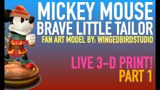 MICKEY MOUSE - BRAVE LITTLE TAILOR - 3D Printing Live #disney #mickeymouse #3dprinting #bambulab
