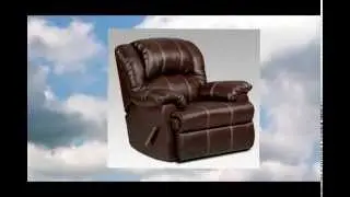 Roundhill Furniture Brandan Bonded Leather Dual Rocker Recliner Chair Oversize Brown