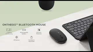 Satechi OntheGo Bluetooth Mouse with USB C Rechargeable Battery, Connect up 3 Devices, Compact
