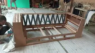 How to make leather sofa making full process 3 sitter making