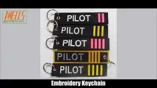 Qatar Flight Lanyard PMS Embroidery Keychain Tag Polyester Thread