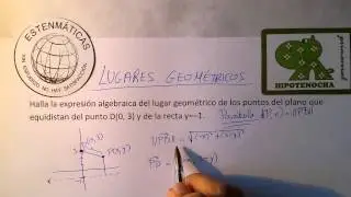 Estenmáticas. 4º ESO académicas. Ejercicio 38. Lugares geométricos. Parábola.