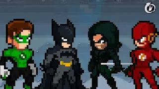 Batman, Lanterna Verde, Flash E Arqueiro: Conversa Na Batcaverna (Sprite Animation)