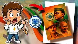 Independance Day Skech ,26 January per realistic sketch 
